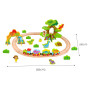 TOOKY TOY Wooden Magnetic Train Dinosaurs + Figures