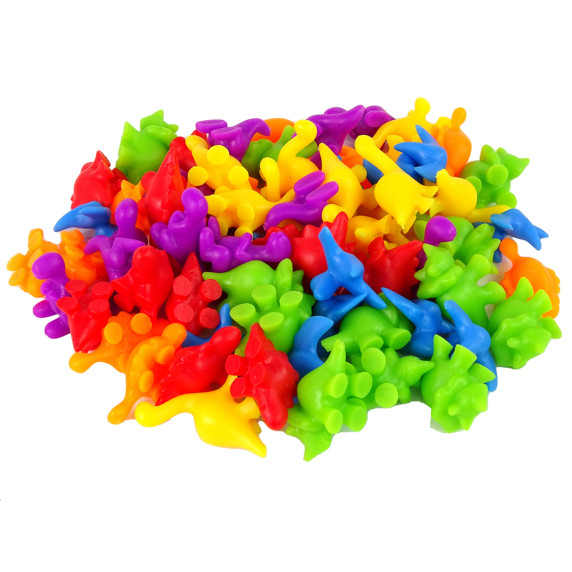 WOOPIE Montessori Educational Set Learning to Count Dinosaurs Sorter 95 pcs.