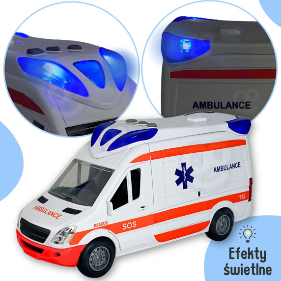 WOOPIE Emergency Ambulance Stretcher Set + Sound and Light Signals