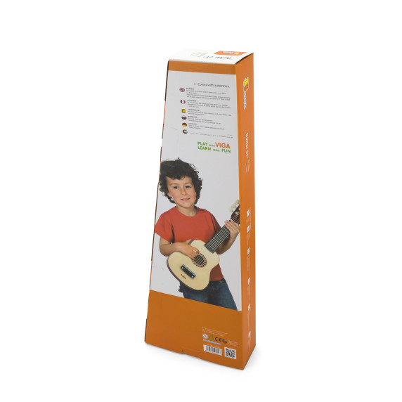 Viga Wooden Guitar for Kids Natural 21 Inches 6 Strings