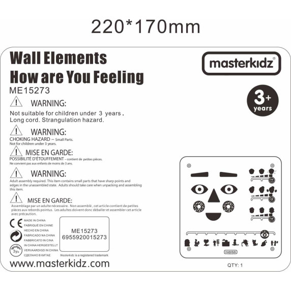 MASTERKIDZ How Are You Feeling? Montessori Emotional Learning Board