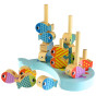 TOOKY TOY Wooden Whale and Fish Game Multifunctional 4 in 1