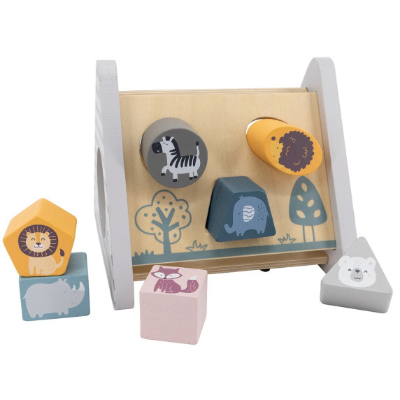 VIGA PolarB Wooden Pyramid Block Sorter Puzzle