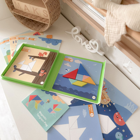 TOOKY TOY Tangram Puzzle Puzzle for Children Learning Shapes Figures Shapes 18 pcs.