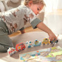 TOOKY TOY Wooden Montessori Puzzle Vehicles Cars Plane Ship City Match Shapes