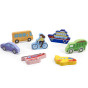 VIGA Wooden Puzzle Montessori 2-in-1 Figures Vehicles