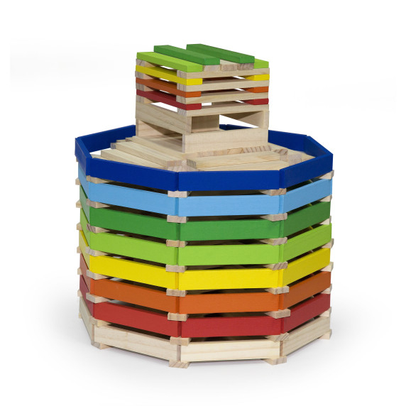VIGA Wooden Building Blocks Buildings