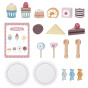 TOOKY TOY Sweets Platter Wooden Stand Cupcakes Cakes