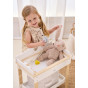 VIGA Wooden Changing Table 2 in 1 Bathtub for Dolls