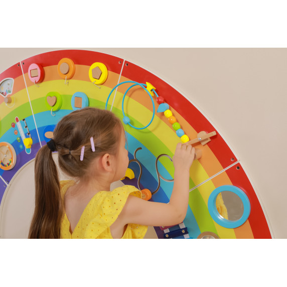VIGA Wooden Sensory-Manipulation Board EDU Rainbow FSC Certificate