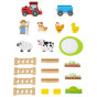 VIGA Wooden Farm Farmer's House with Garden and Tractor 21 pieces