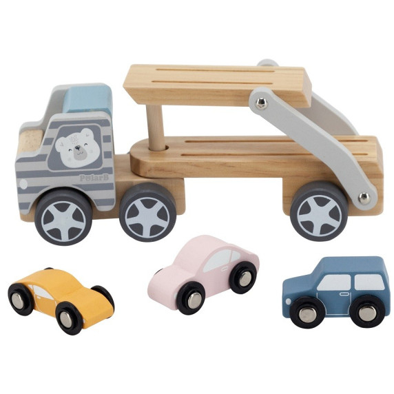 VIGA PolarB Wooden Toy Car with Montessori Cars