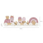 VIGA PolarB Pink Train with Carriages Blocks
