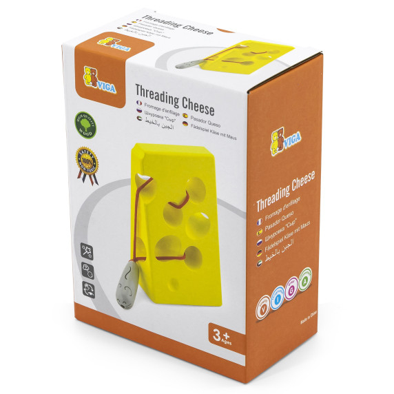 VIGA Wooden Interlacing Educational Maze Mouse in Cheese