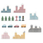 VIGA PolarB Wooden Model with City Blocks 56 pcs.