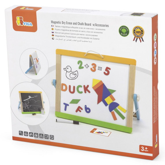 VIGA 2-in-1 Magnetic Board with Accessories