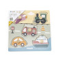 VIGA PolarB Wooden Puzzle Vehicles with Pins