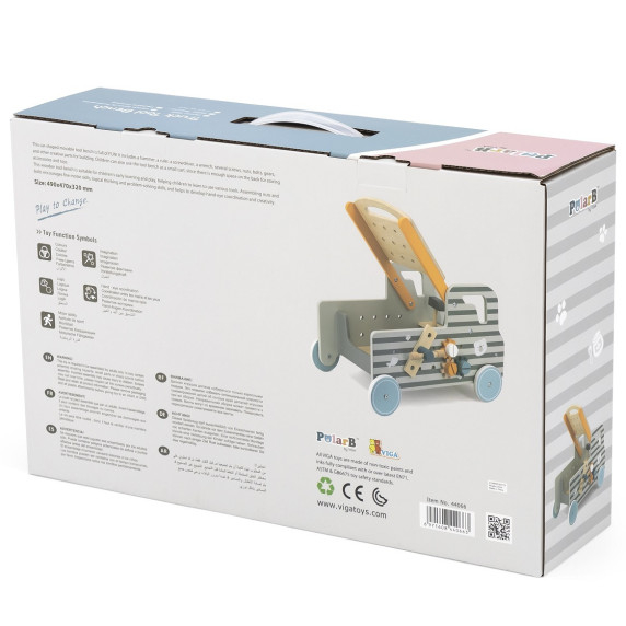 VIGA PolarB Wooden Car with Tools DIY Workshop Car