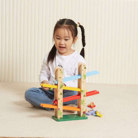 VIGA Wooden Slide for Animals Jungle 7 pcs.