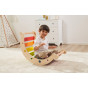 VIGA Wooden Rocker Bridge 2 in 1 Montessori Rainbow Swing