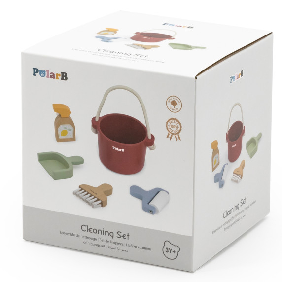 VIGA PolarB Wooden Cleaning Set with Bucket, Brush and Accessories