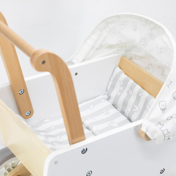 VIGA Wooden Doll's Pram with Gondola