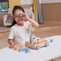 VIGA PolarB Wooden Pull Cart + Blocks 21 pcs.