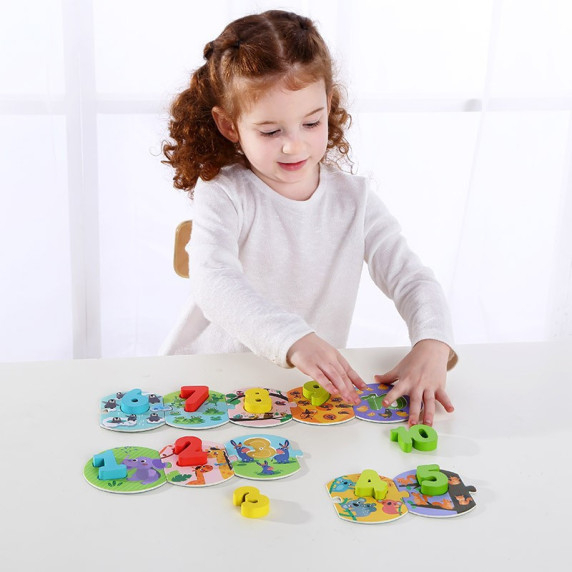 TOOKY TOY Educational Puzzle Montessori Learning to Count