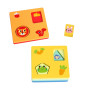 TOOKY TOY Montessori Puzzle Shapes and Colors Animals 6 Boards FSC