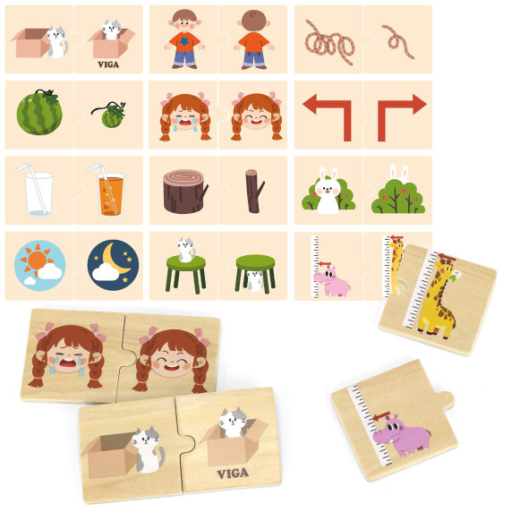 VIGA Wooden Puzzle Opposites