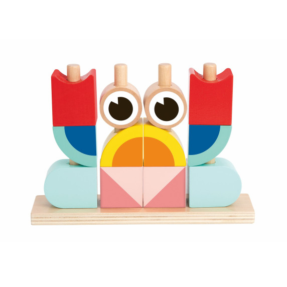 TOOKY TOY Creative Wooden 3D Space Blocks Crab