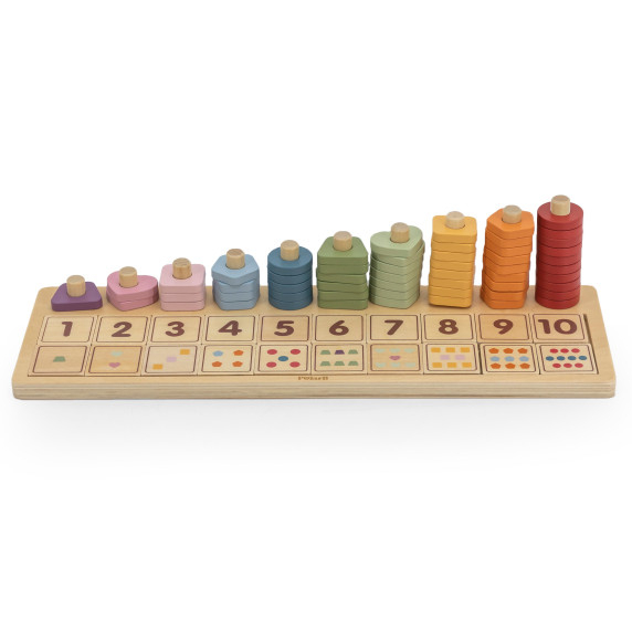 VIGA PolarB Wooden Abacus Montessori Number Sorter