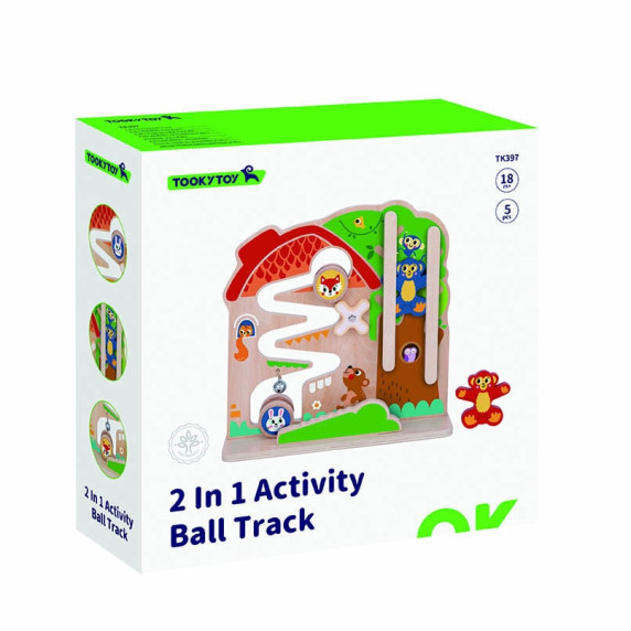 TOOKY TOY Wooden Montessori Manipulative Board Labyrinth