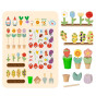 TOOKY TOY Garden Cart Wooden Shop 57pcs