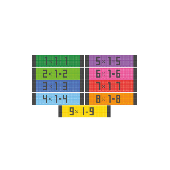 MATTABEL PÅ TRAPPAN Pedagogiska golvklistermärken