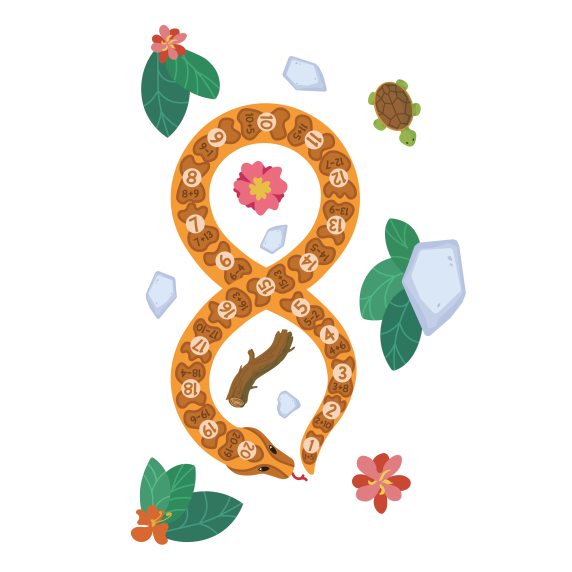 ÄNDSLÖS RESA Golvklistermärke för spel