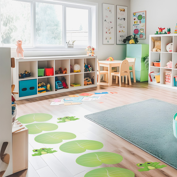 Golvklistermärke för spel