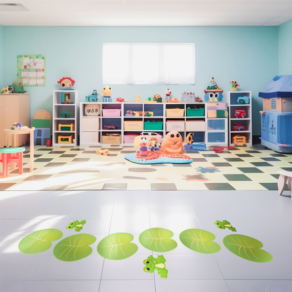 Golvklistermärke för spel