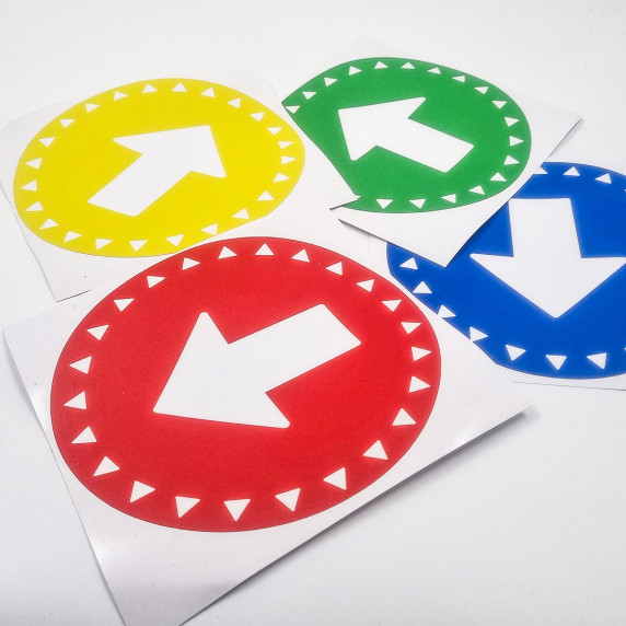 RÖRELSE RIKTNINGSDEKALER Set med golvdekaler