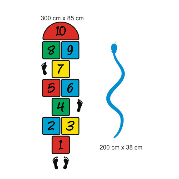 ACTIVE GAMES Large set of floor stickers