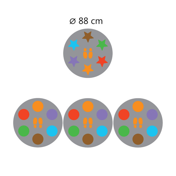 ACTIVE GAMES Large set of floor stickers