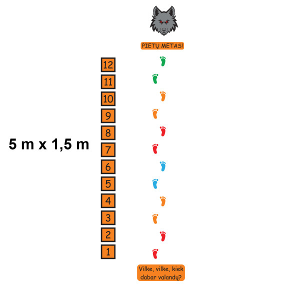 AKTIVA SPEL Mega golvklistermärken