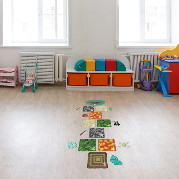 NUMERI Minecraft grīdas uzlīmes - spēle