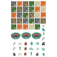 ABC Minecraft spelgolvklistermärken ABC Minecraft spelgolvklistermärken