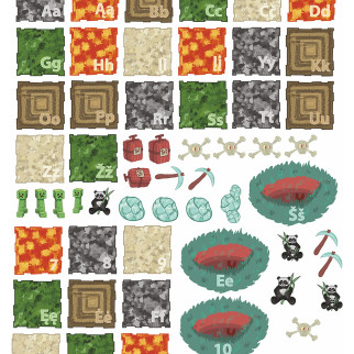 WE LEARN WITH MINECRAFT Game on the floor WE LEARN WITH MINECRAFT Game on the floor