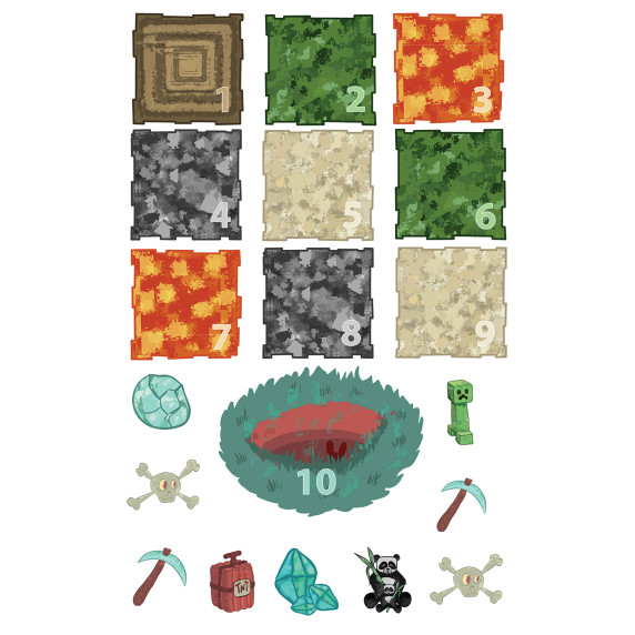 NUMERI Minecraft grīdas uzlīmes - spēle