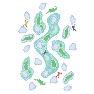 AMAZON ADVENTURES Floor sticker for games