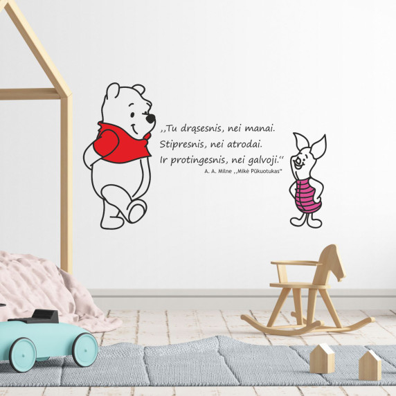 MIKE PŪKAINAIS UN PŪKAINAIS MOTIVĒJOŠS INTERJERA NAKLEJUMS PRIEKŠ PIRMSSKOLAS