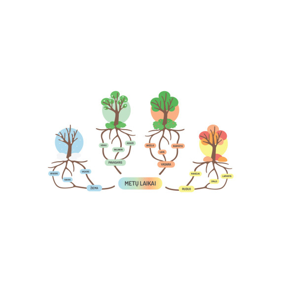 MONTHS AND SEASONS Educational wall stickers