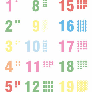 NUMBERS WITH FIGURES Educational floor stickers NUMBERS WITH FIGURES Educational floor stickers